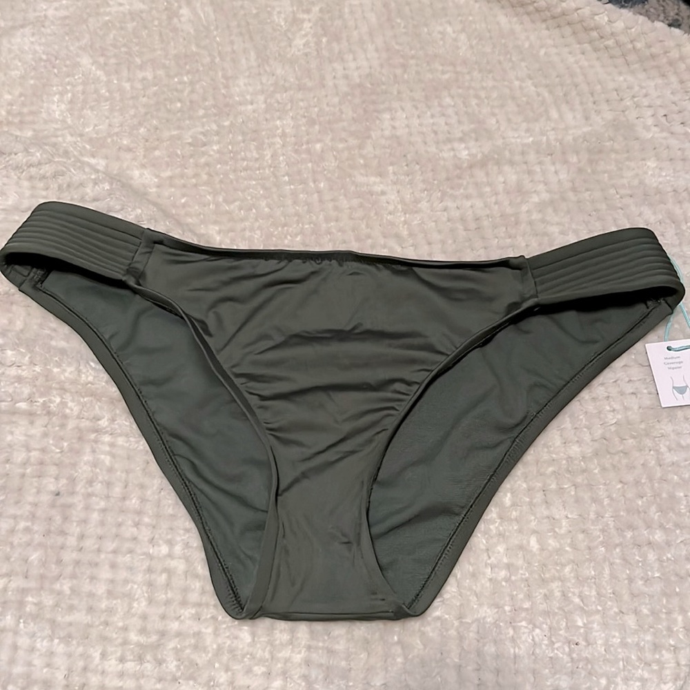 Target Kona Sol green hipster bikini bottom, size large